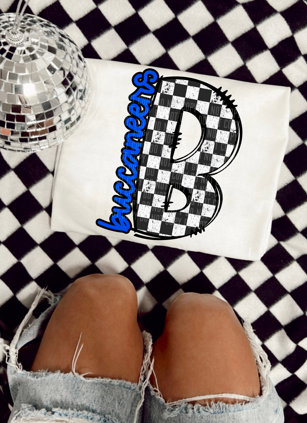 Checkered Mascot Buccaneers 30824 DTF transfers