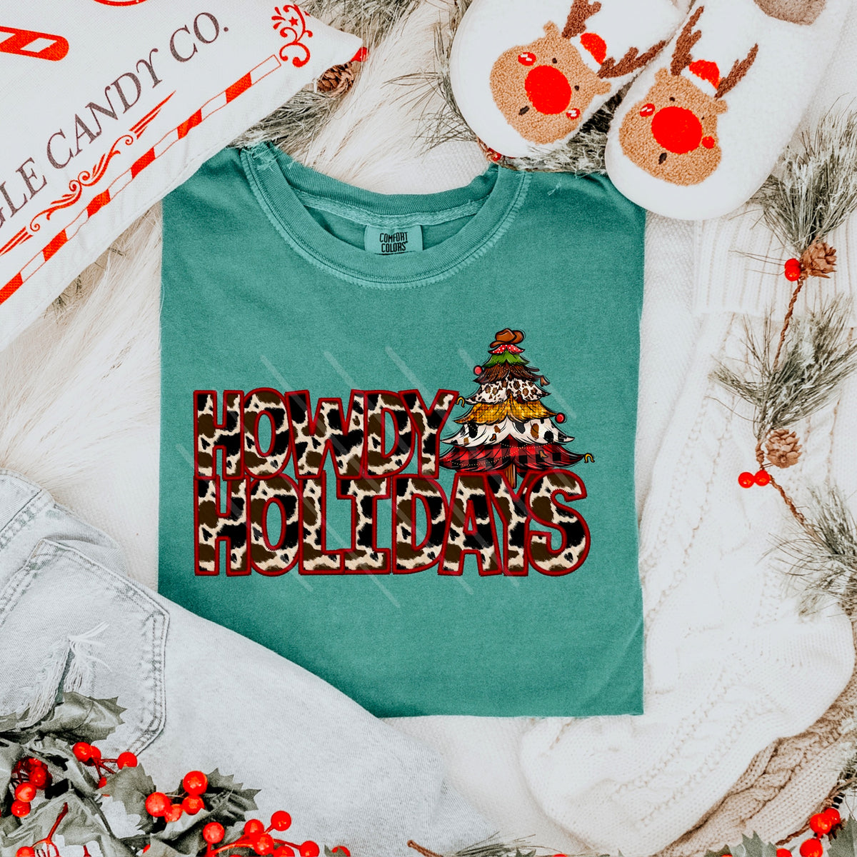 Howdy Holidays (tree) 111611 DTF transfer
