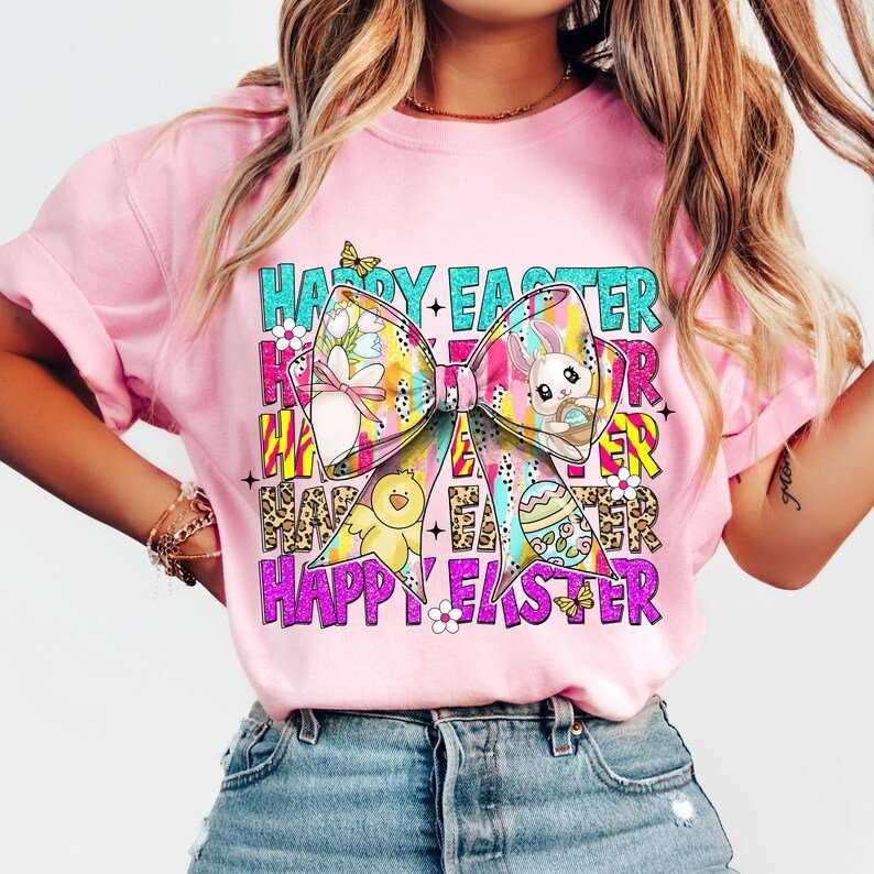 Happy easter (Easter bow) 77667 DTF transfer