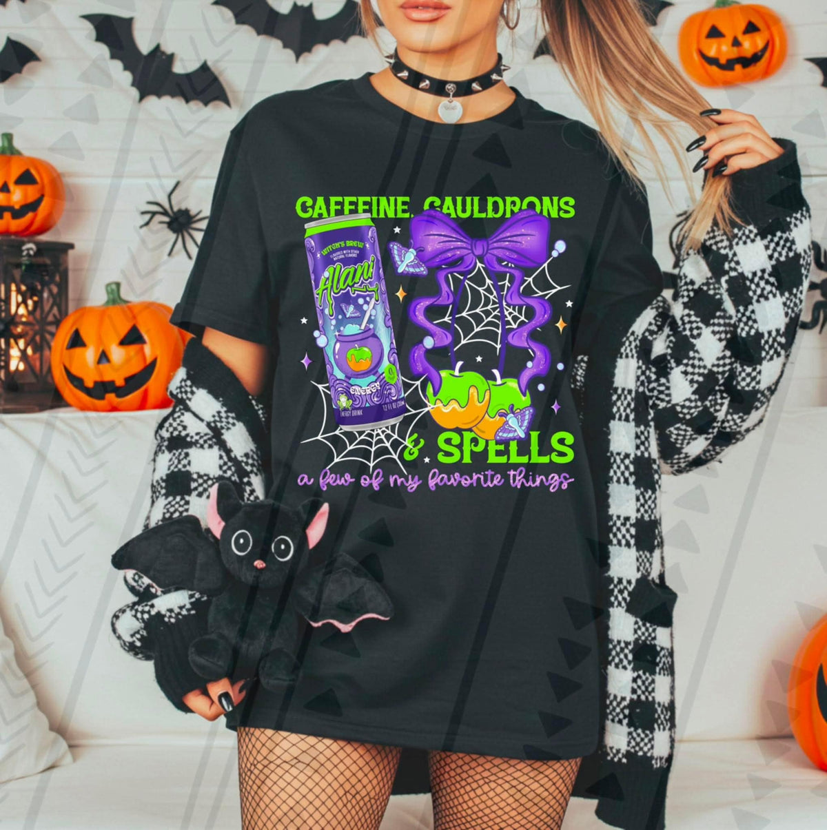 Caffeine Cauldrons and Spells caramel energy drink TGG DTF transfer