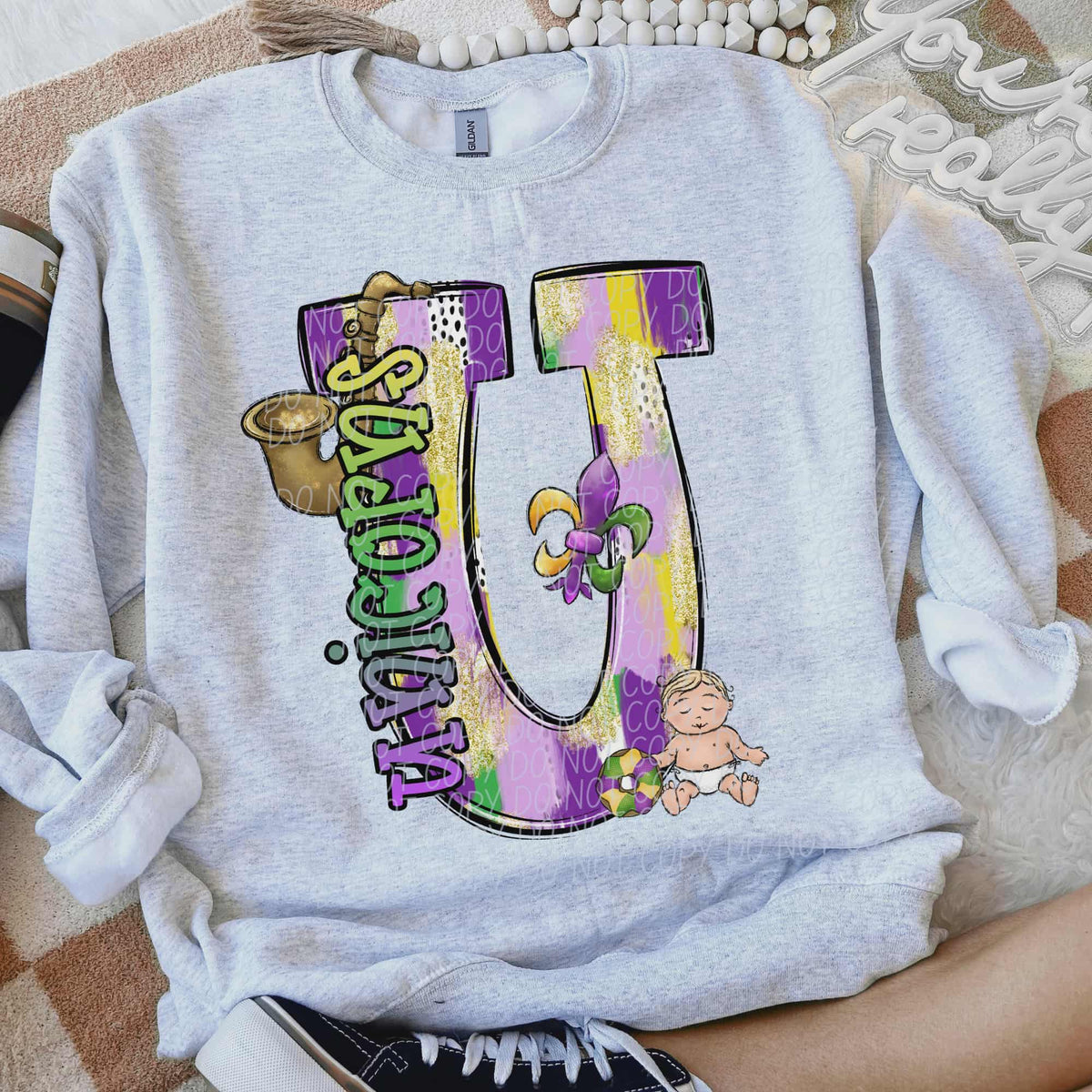 Unicorns Mardi Gras (city) DTF Transfer