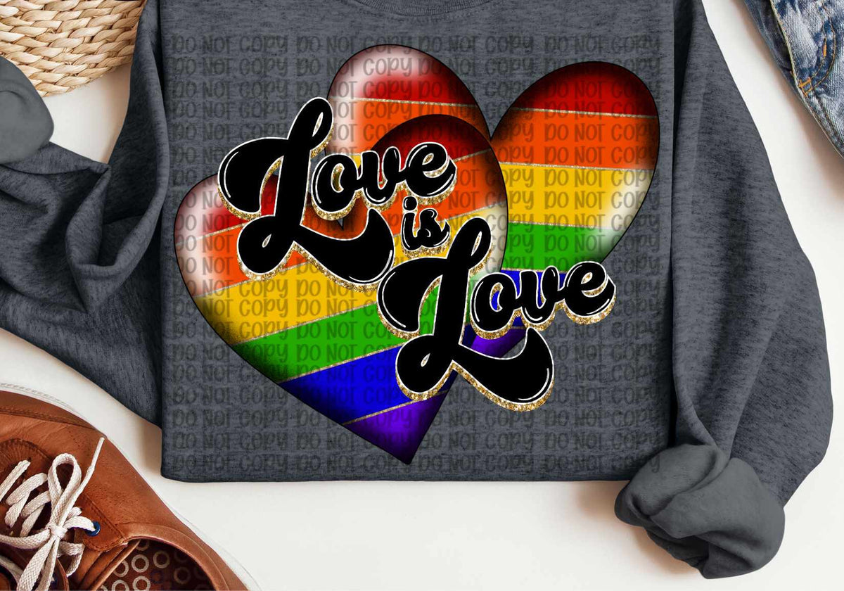 Love is love pride hearts (VP) 82383 DTF transfer