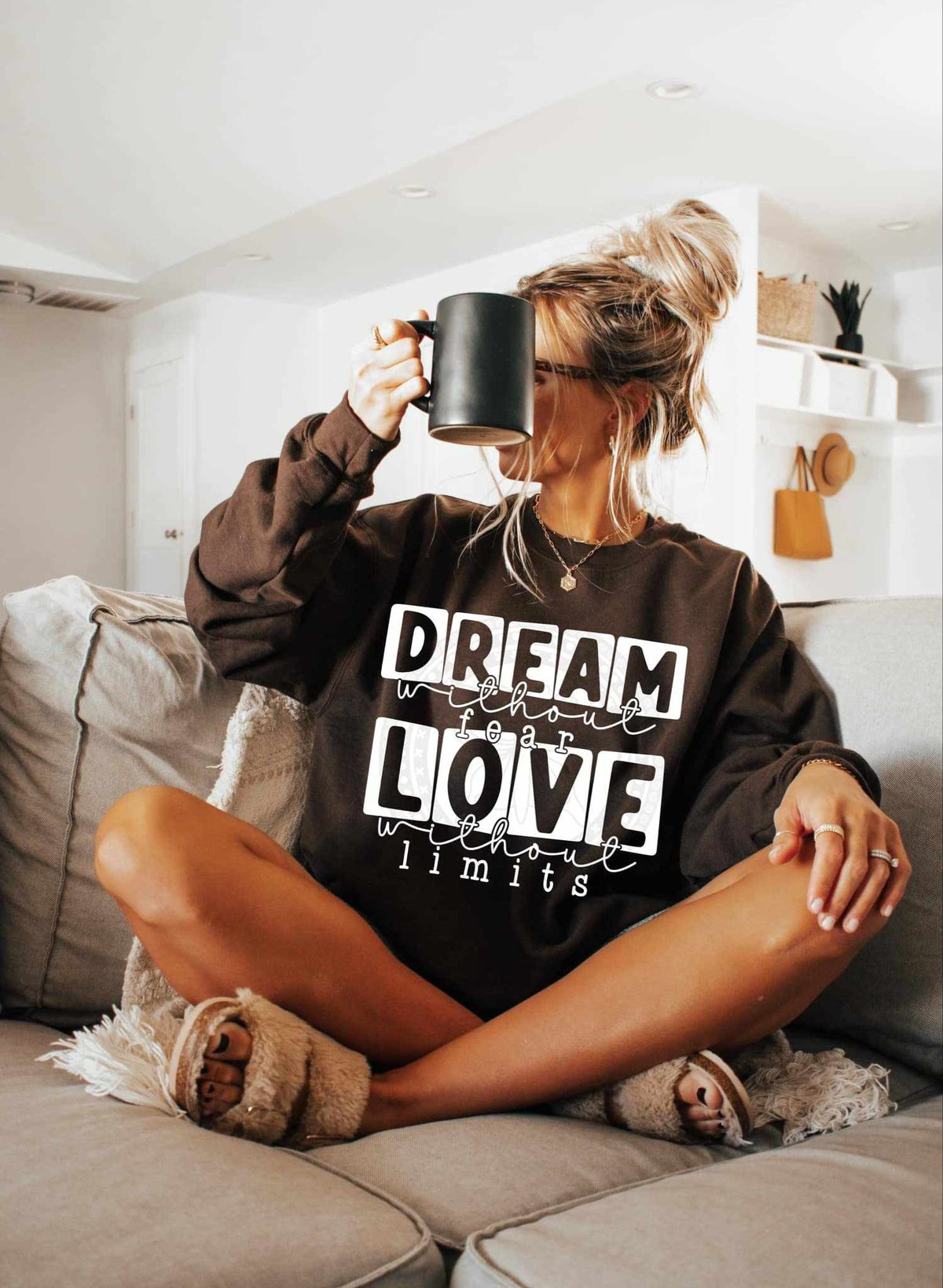 Dream without fear love without limits WHITE 82686 DTF transfer