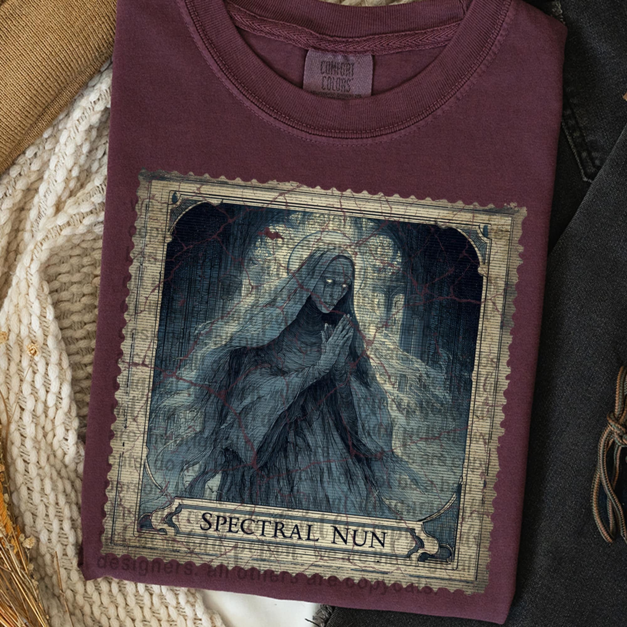 Spectral nun stamp (TTD) 107965 DTF transfer – Mud & Grace Transfers