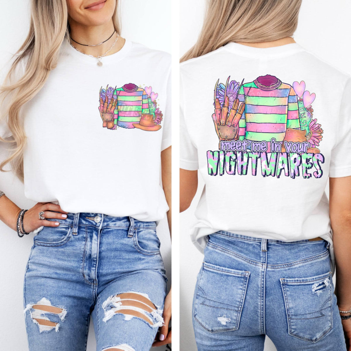 Meet me in your nightmares BACK 103154 DTF transfer
