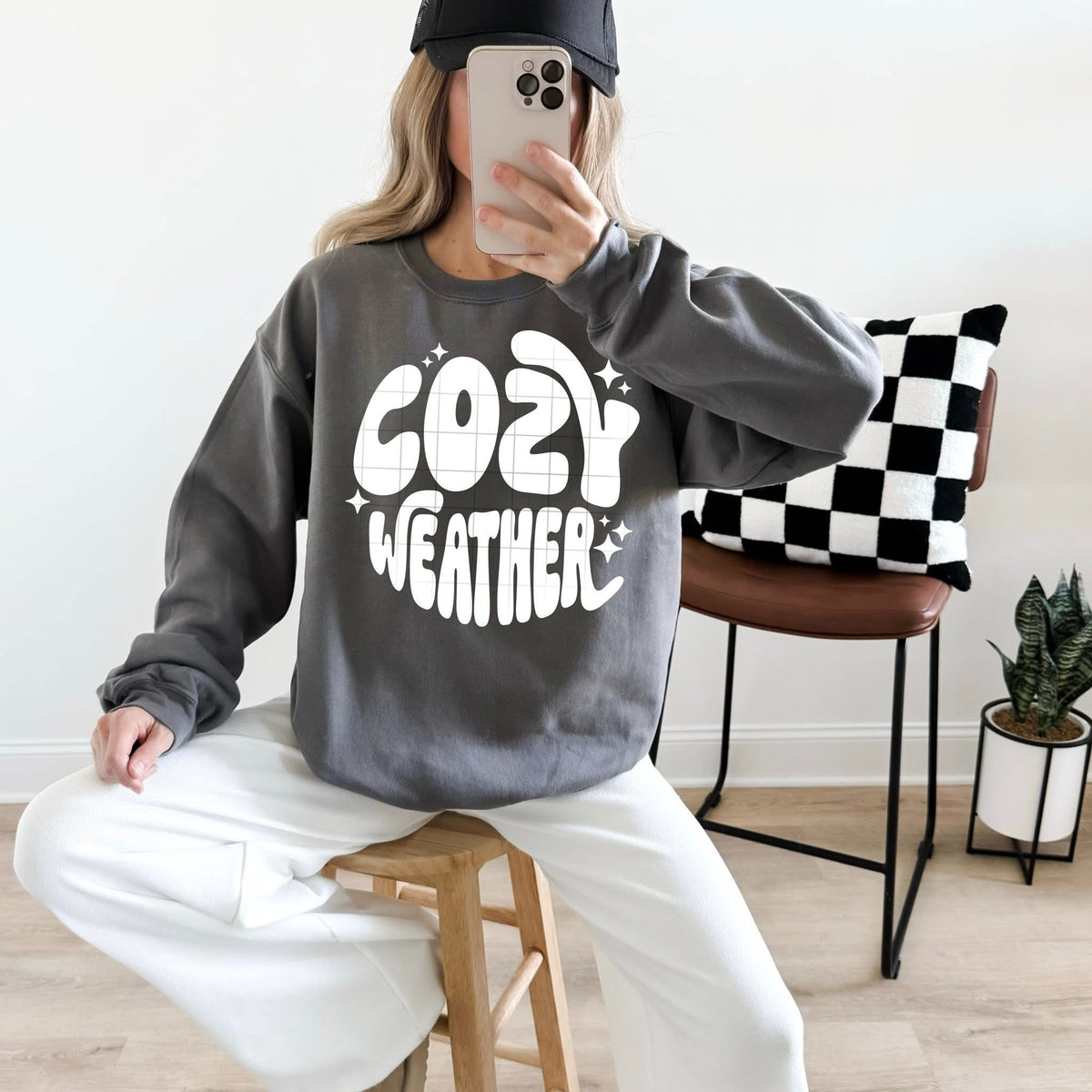 Cozy Weather Circle WHITE (CSC) DTF Transfer