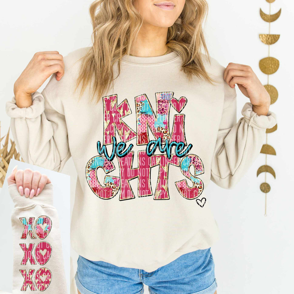 We are knights valentine filled FRONT (caplinger) 75115 DTF transfer
