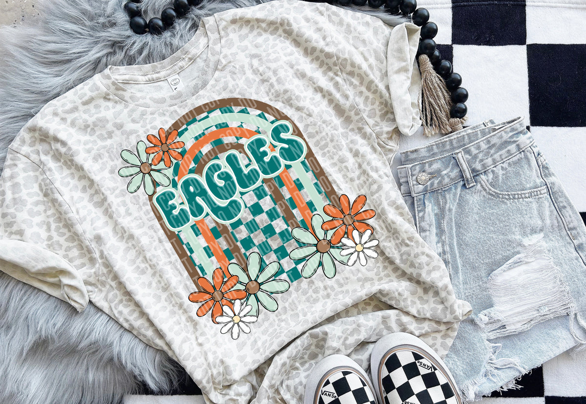 Floral Arch Mascot Eagles 49299 DTF TRANSERS