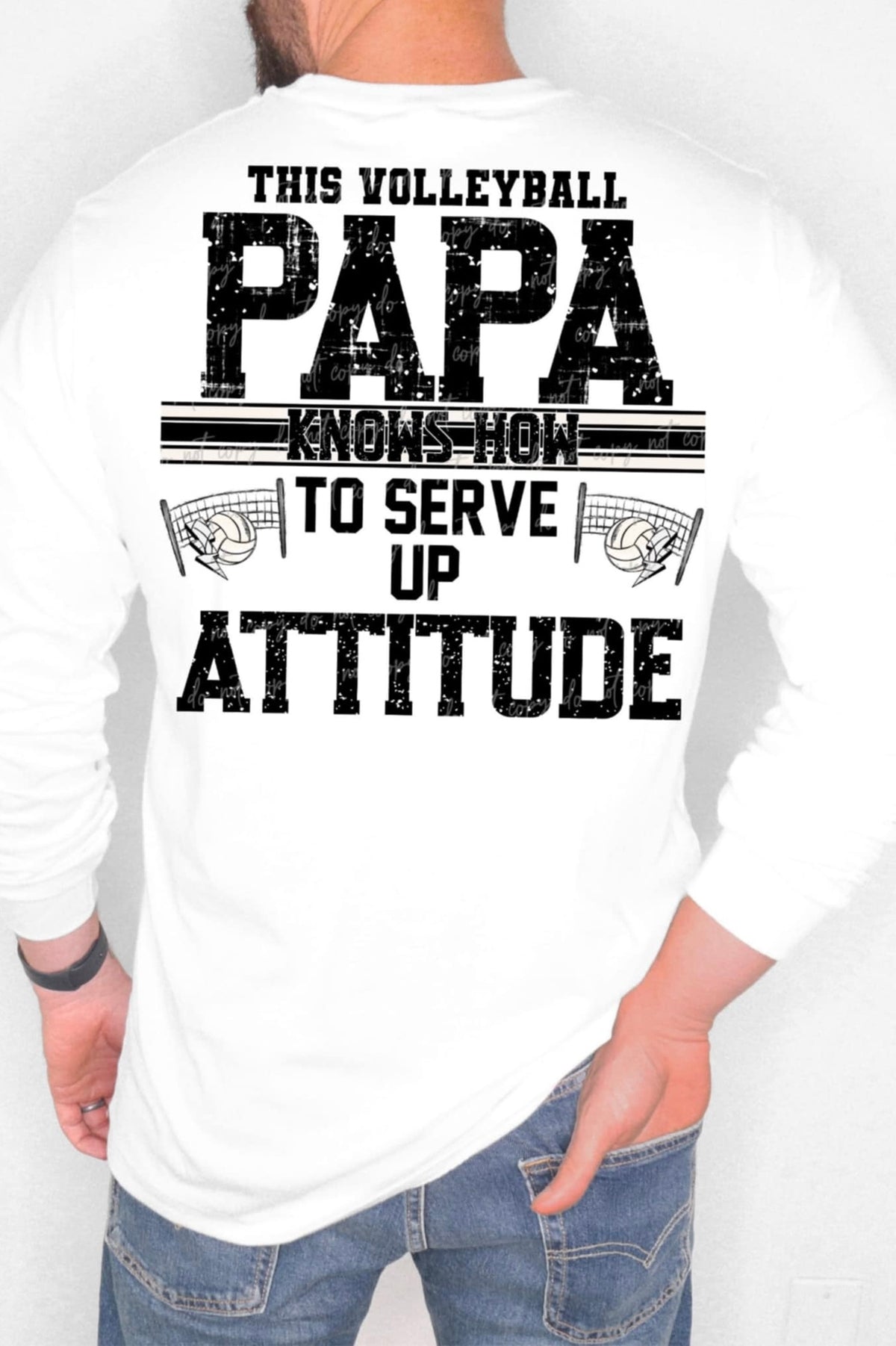 This volleyball papa knows how to serve up attitude (VIRGO) 90574 DTF transfer