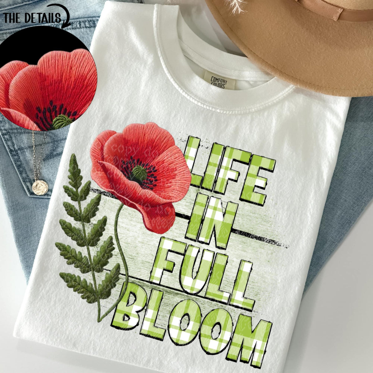 Life in full bloom flower (TTD) 91544 DTF transfer