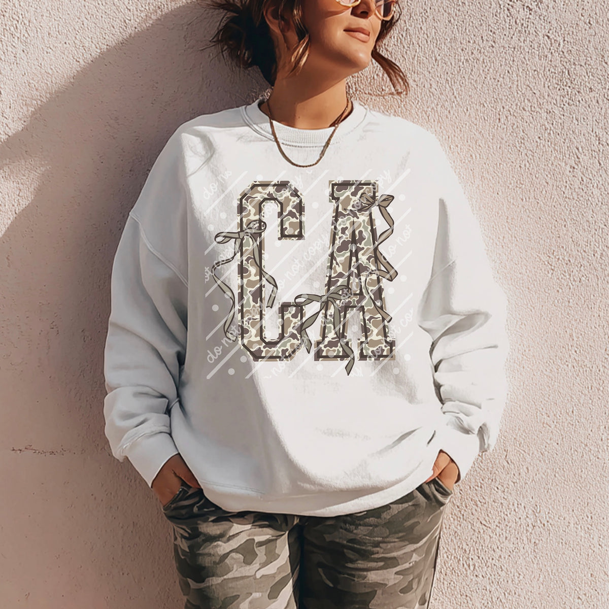 CA camo bow state (scarlow) DTF Transfer