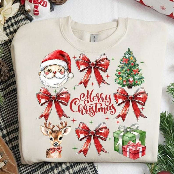 Merry Christmas red items 64936 DTF transfer