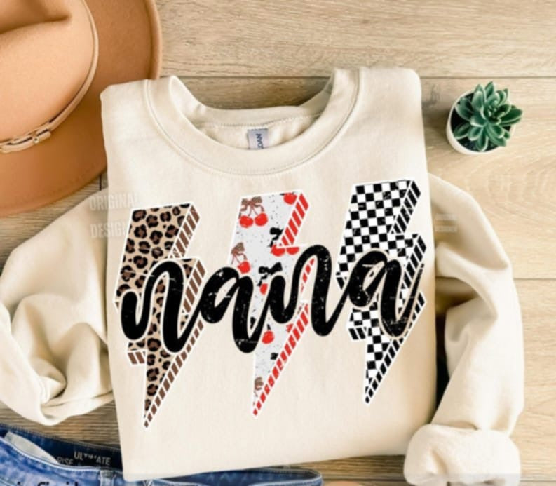 Nana lightning bolts 107809 DTF transfer