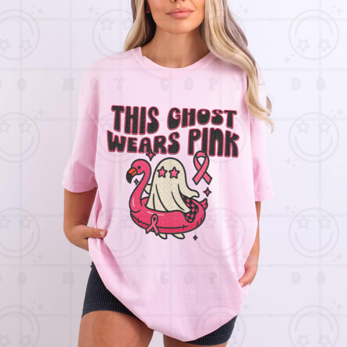 This ghost wears pink (HW) 107911 DTF transfer