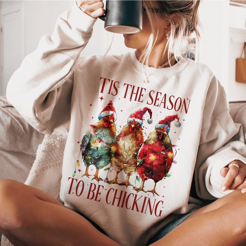 Tis the season to be chicking red font 50966 DTF transfer