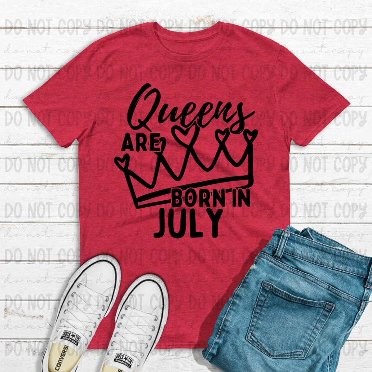Queens are born in July BLACK (REVEL) 79741 DTF transfer