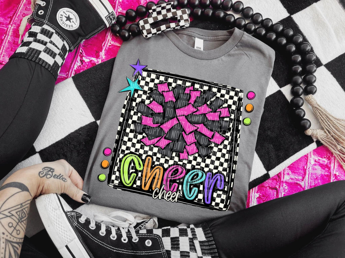Cheer checkered preppy bright (Caplinger) 91470 DTF transfer