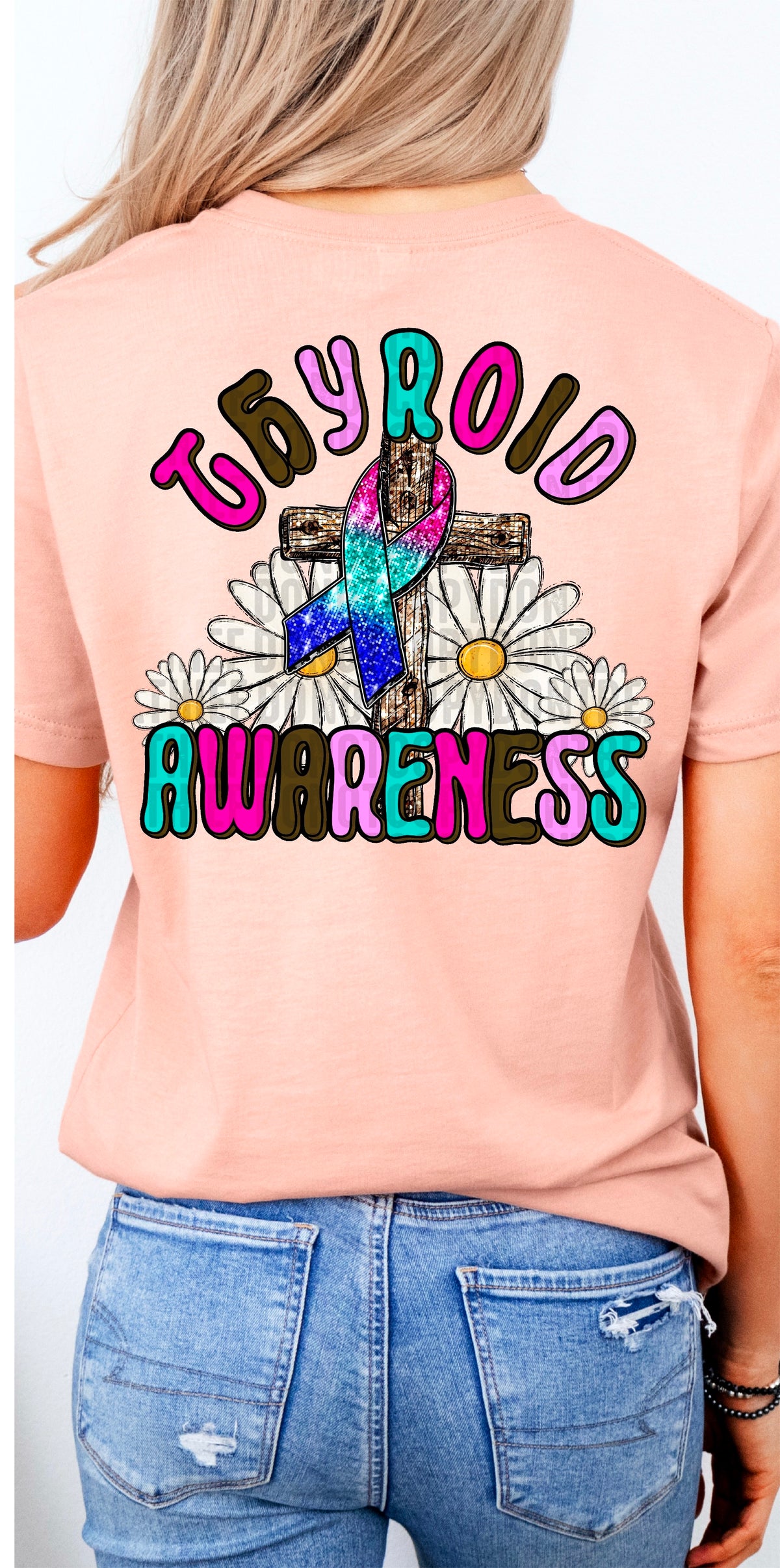 Thyroid awareness 103739 DTF transfer