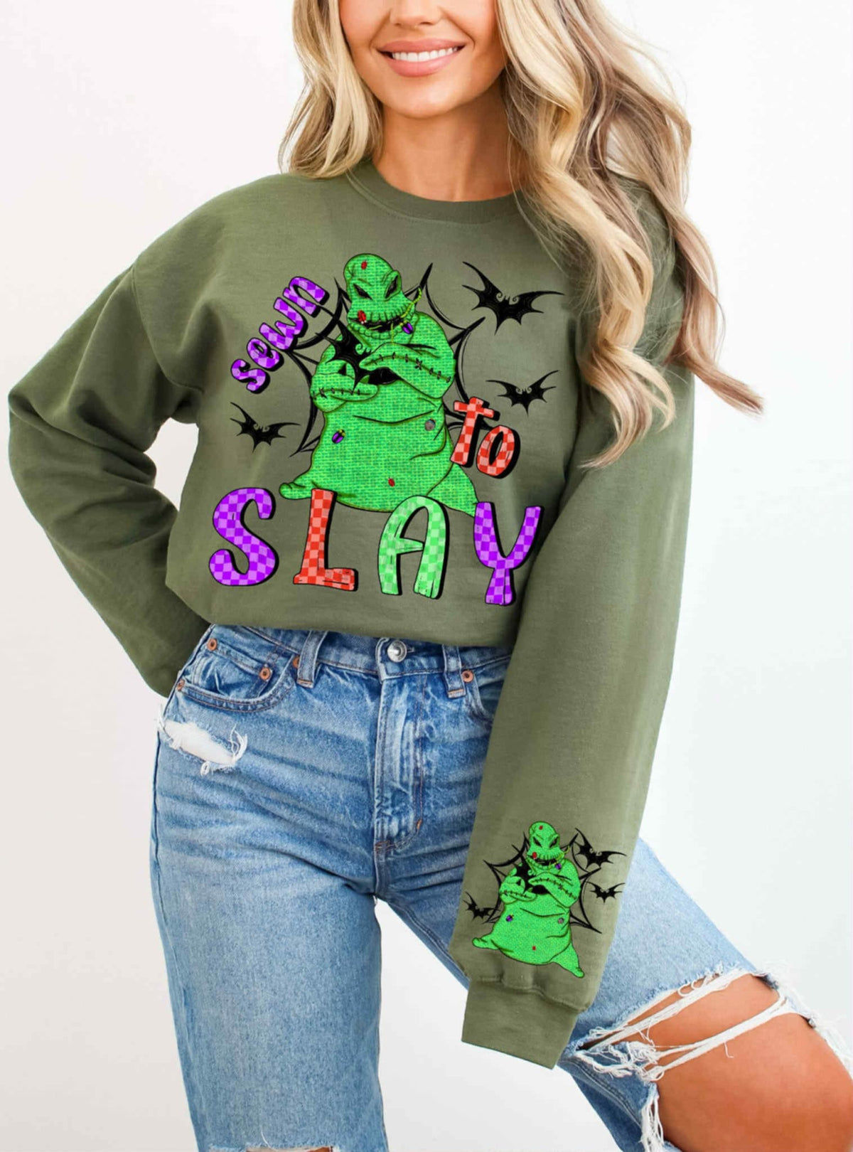 Sewn to slay FRONT 107903 DTF transfer