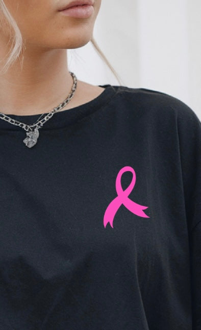 Pink ribbon pocket (PARKER) DTF transfer