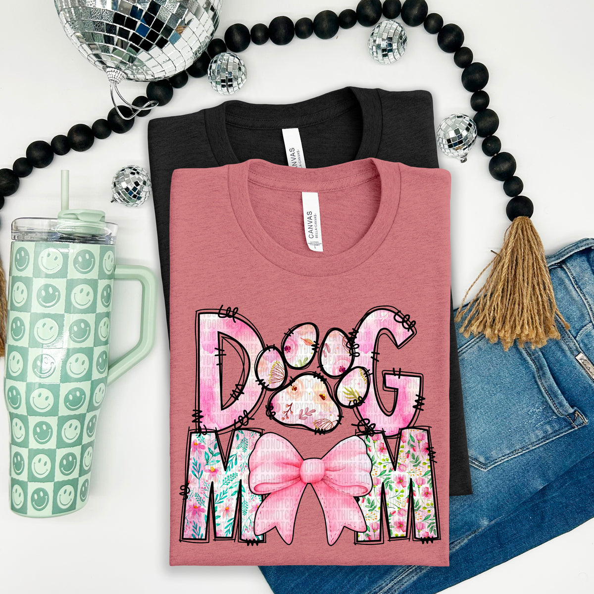 Dog mom pink 100107 DTF transfer