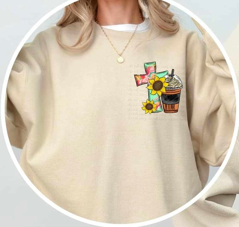 Jesus & coffee pocket 58965 DTF transfer