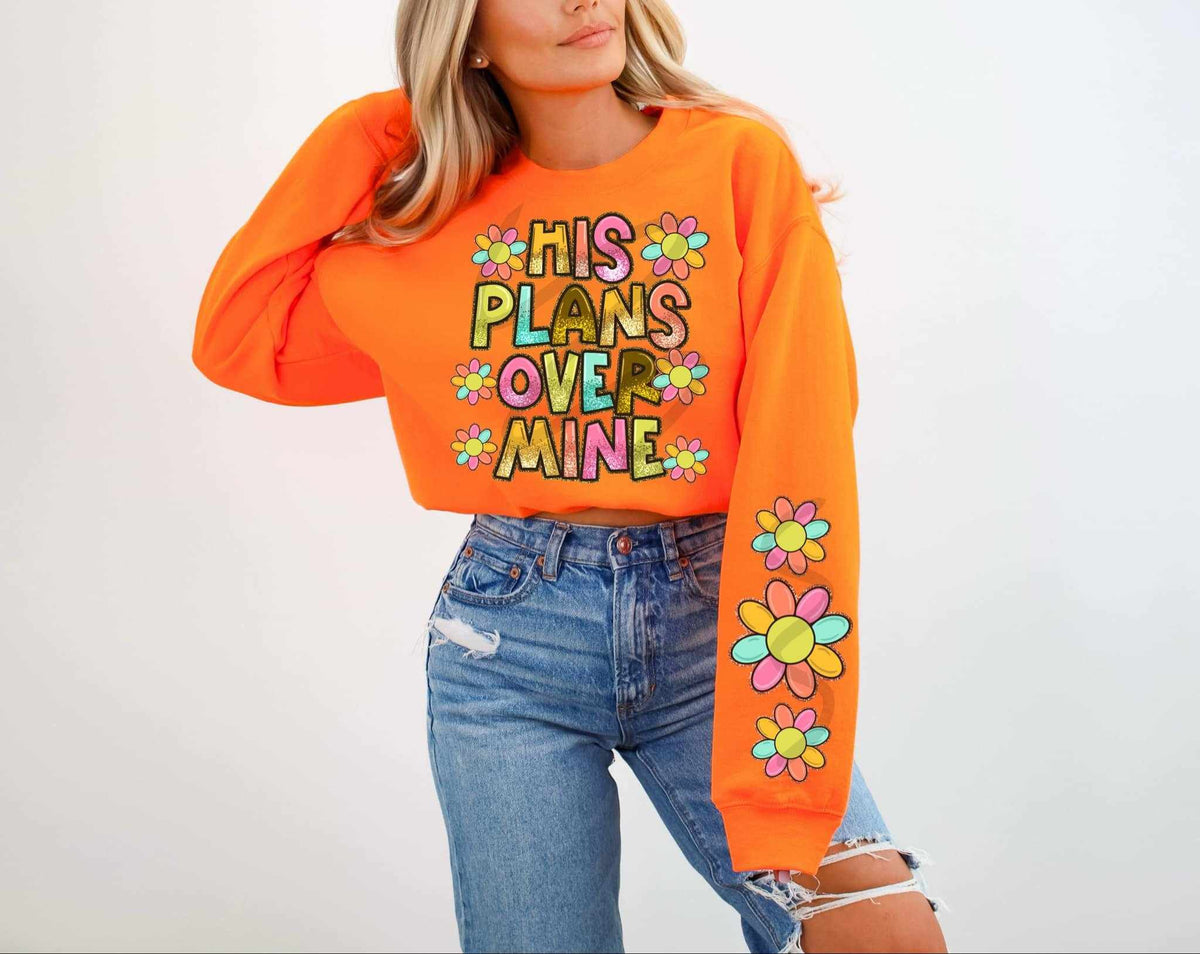 His plans over mine FRONT 80636 DTF transfer