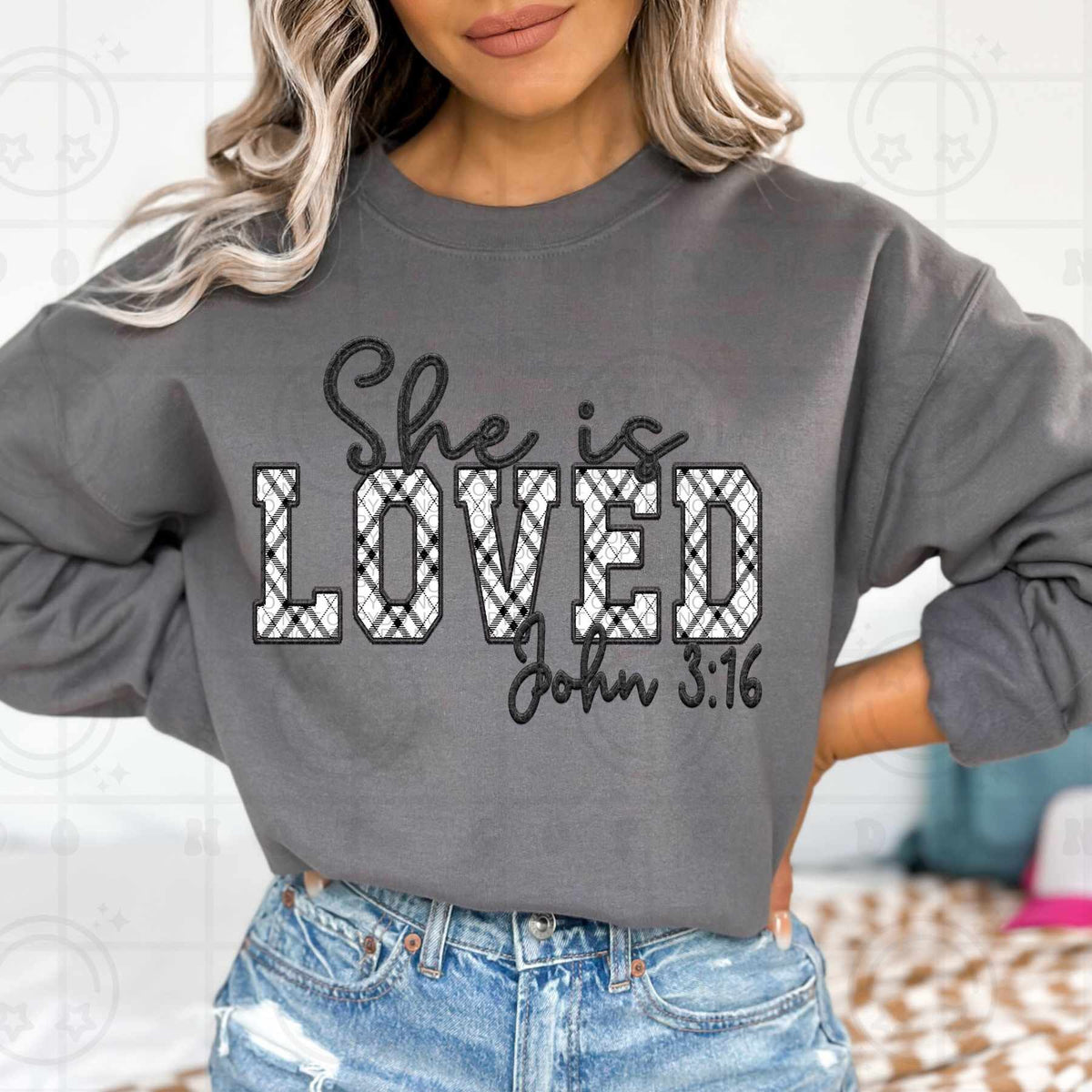She is loved (HW) 79369 DTF transfer