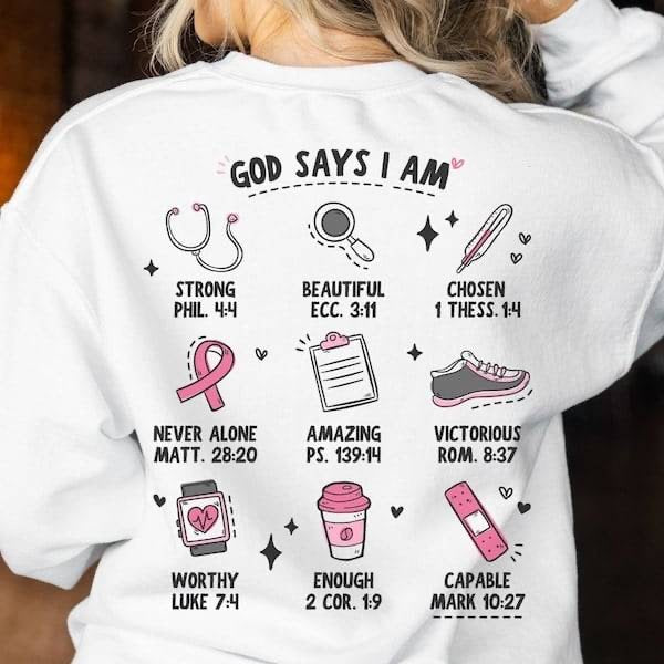 God says I am nurse items (KARTA) 62968 DTF transfer