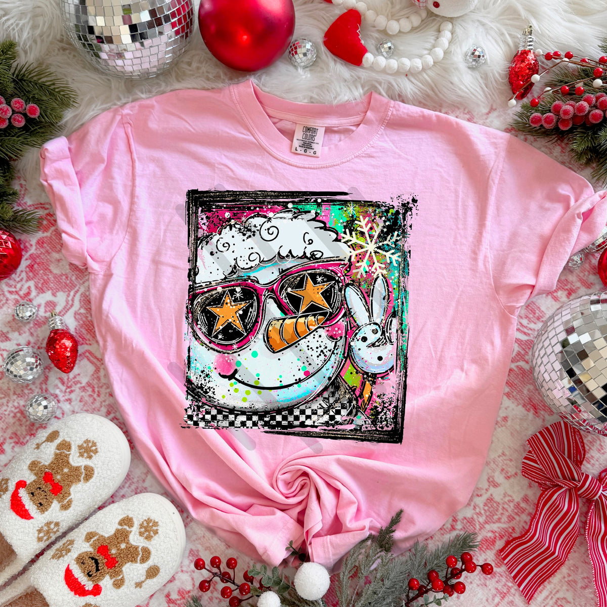 Snowman Selfie (AG) 113774 DTF Transfer