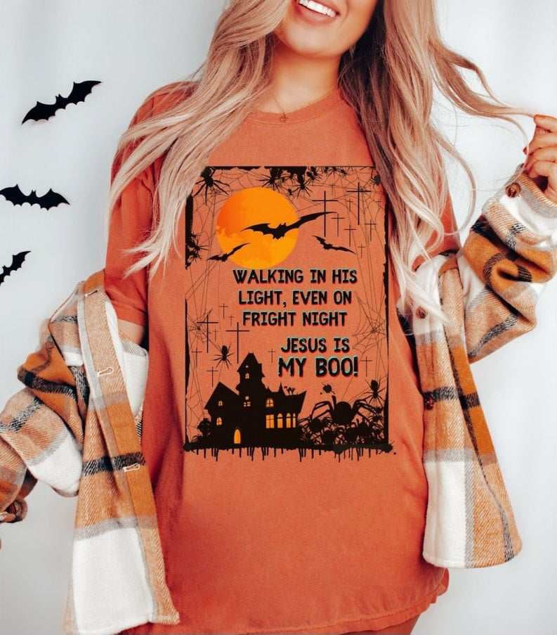 Walking in his light, even on fright night 65199 DTF transfer