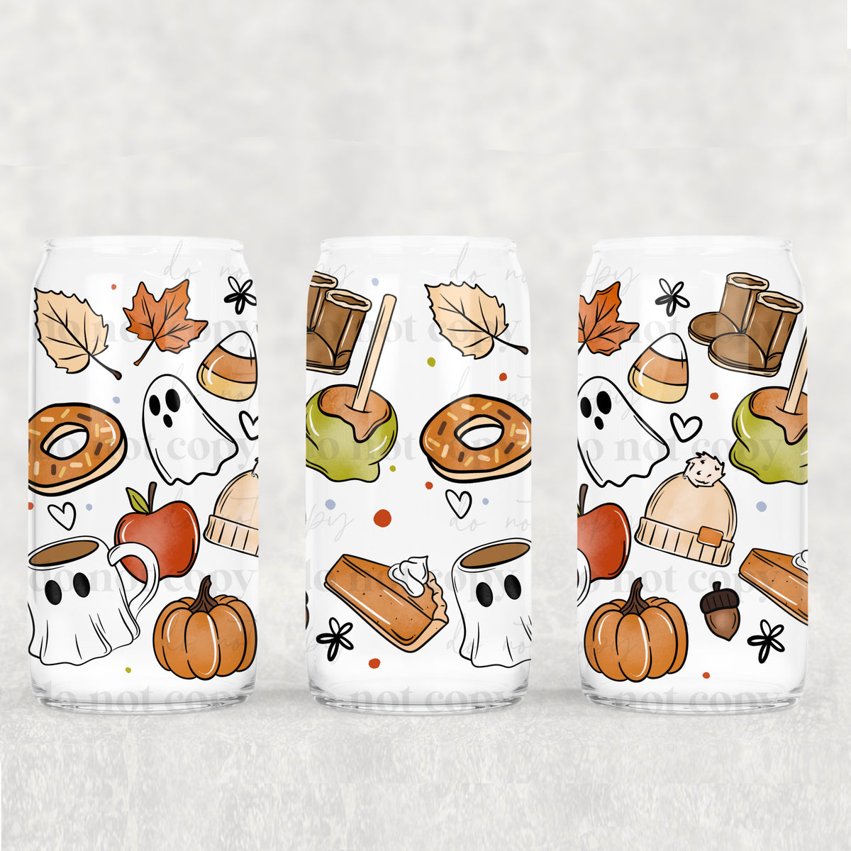 Fall things with apples and donuts (CSC) UV DTF Transfer