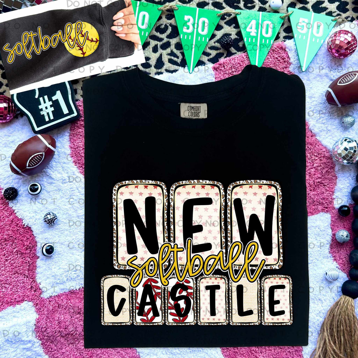 Newcastle Softball FRONT (caplinger) 82645 DTF transfer