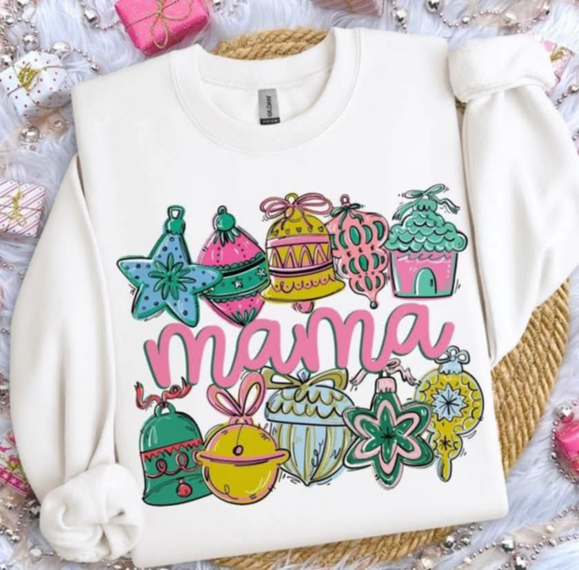 Mama ornaments (s&g) DTF transfer