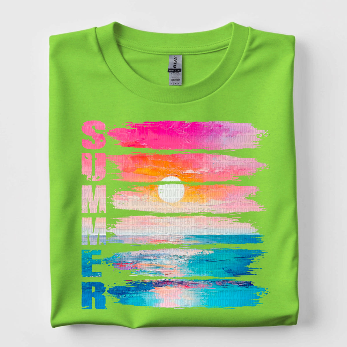 Summer brushstroke sunset 100084 DTF transfer
