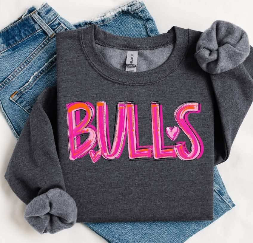 Bulls pink brushstroke (S&G) 79637 DTF transfer