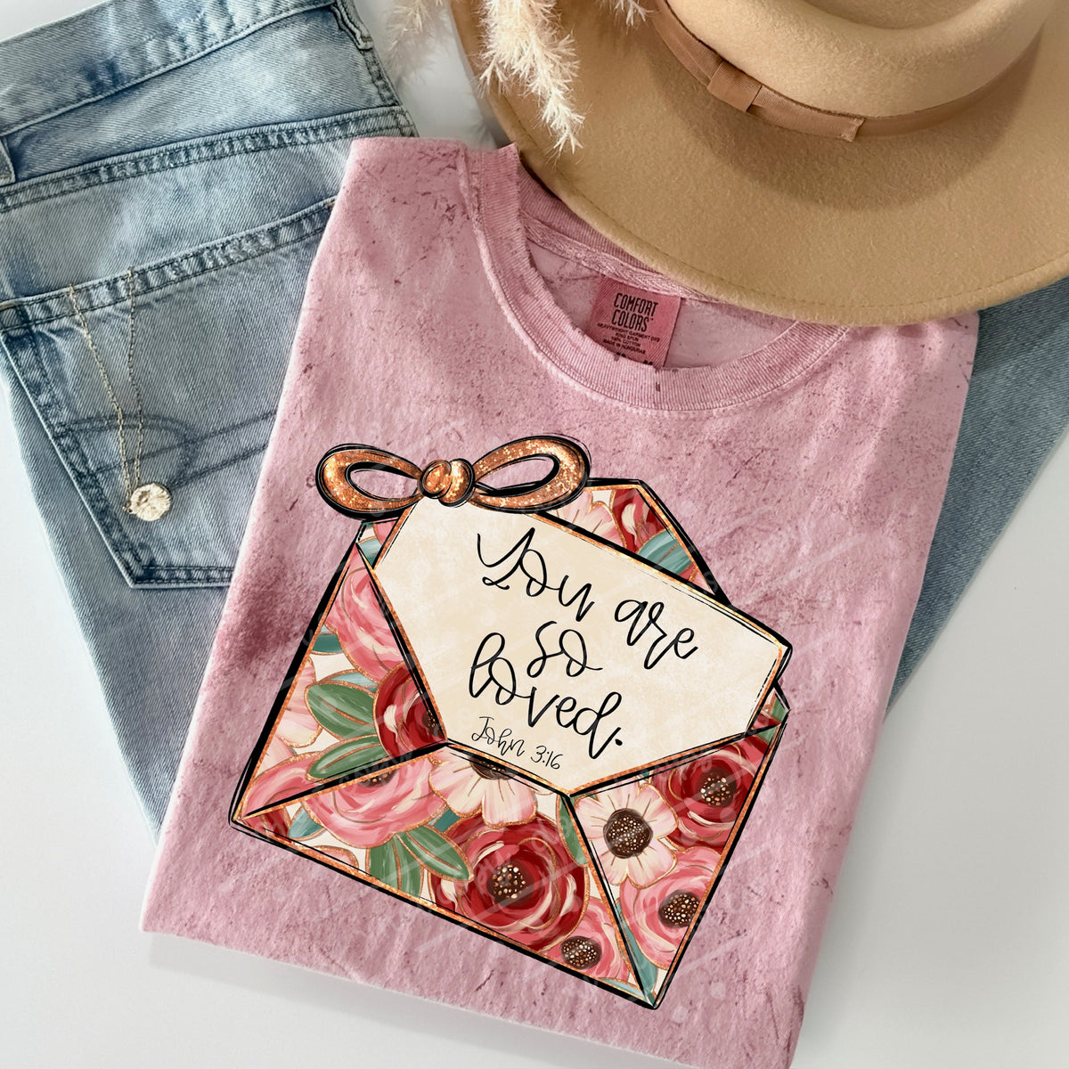 You are so loved rose envelope (OHDD) DTF Transfer