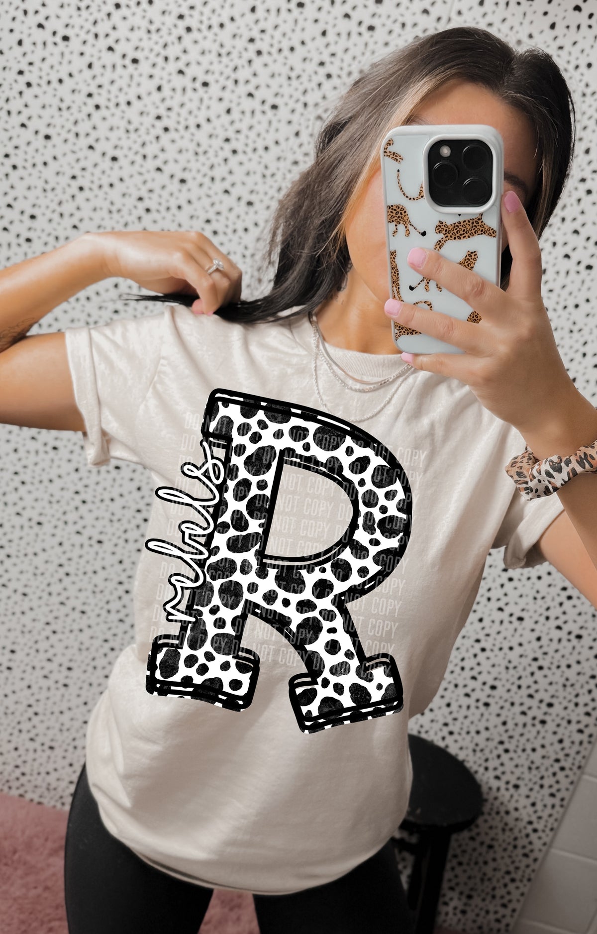 Dalmatian Mascot Letters Rebels 30867 DTF transfers