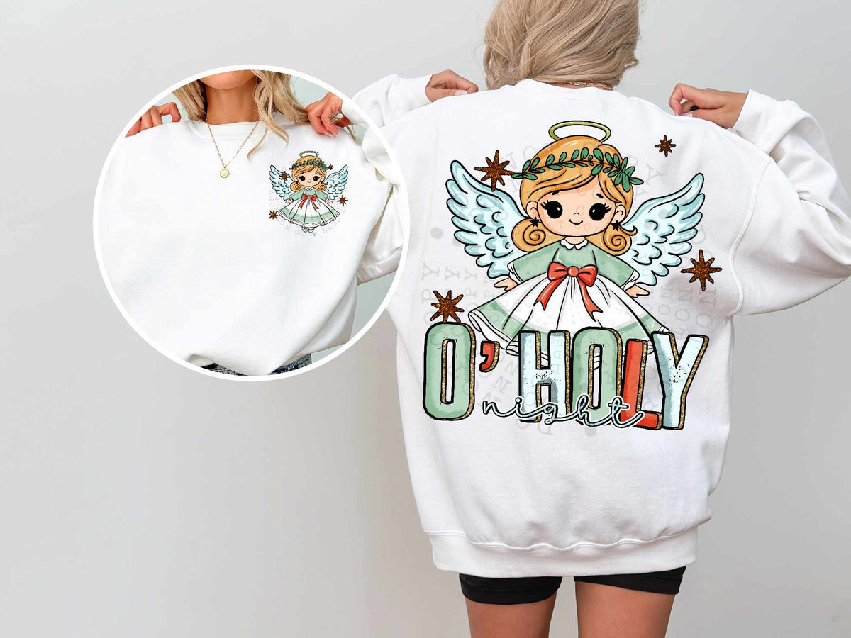 O holy night angel BACK ONLY 62659 DTF transfer