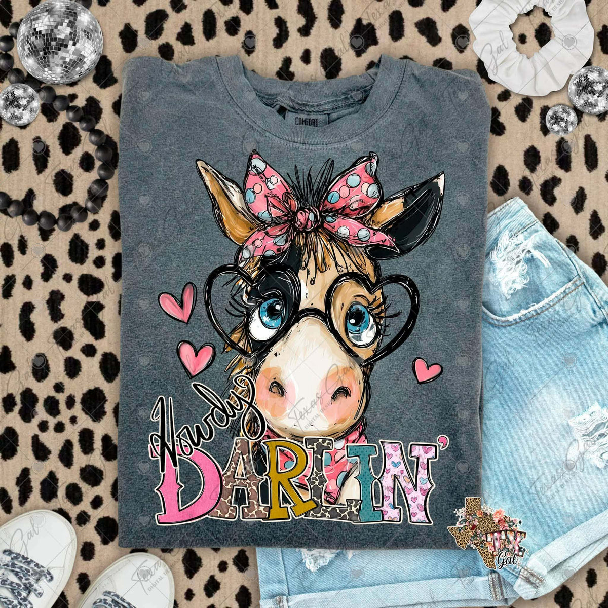 Howdy darlin donkey (Texasgal) DTF Transfer