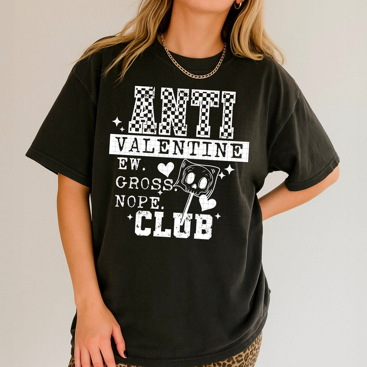 Anti Valentine Club WHITE (CSC) DTF Transfer