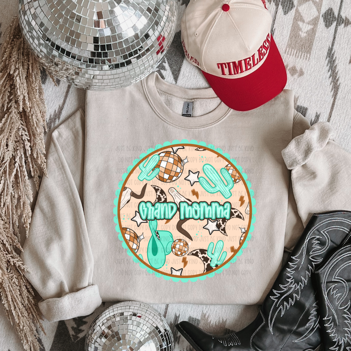 Grand momma *Teal (Kayndi) 72827 DTF transfer
