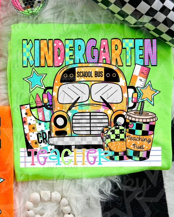 Kindergarten teacher bus (Virgo) 107017 DTF transfer
