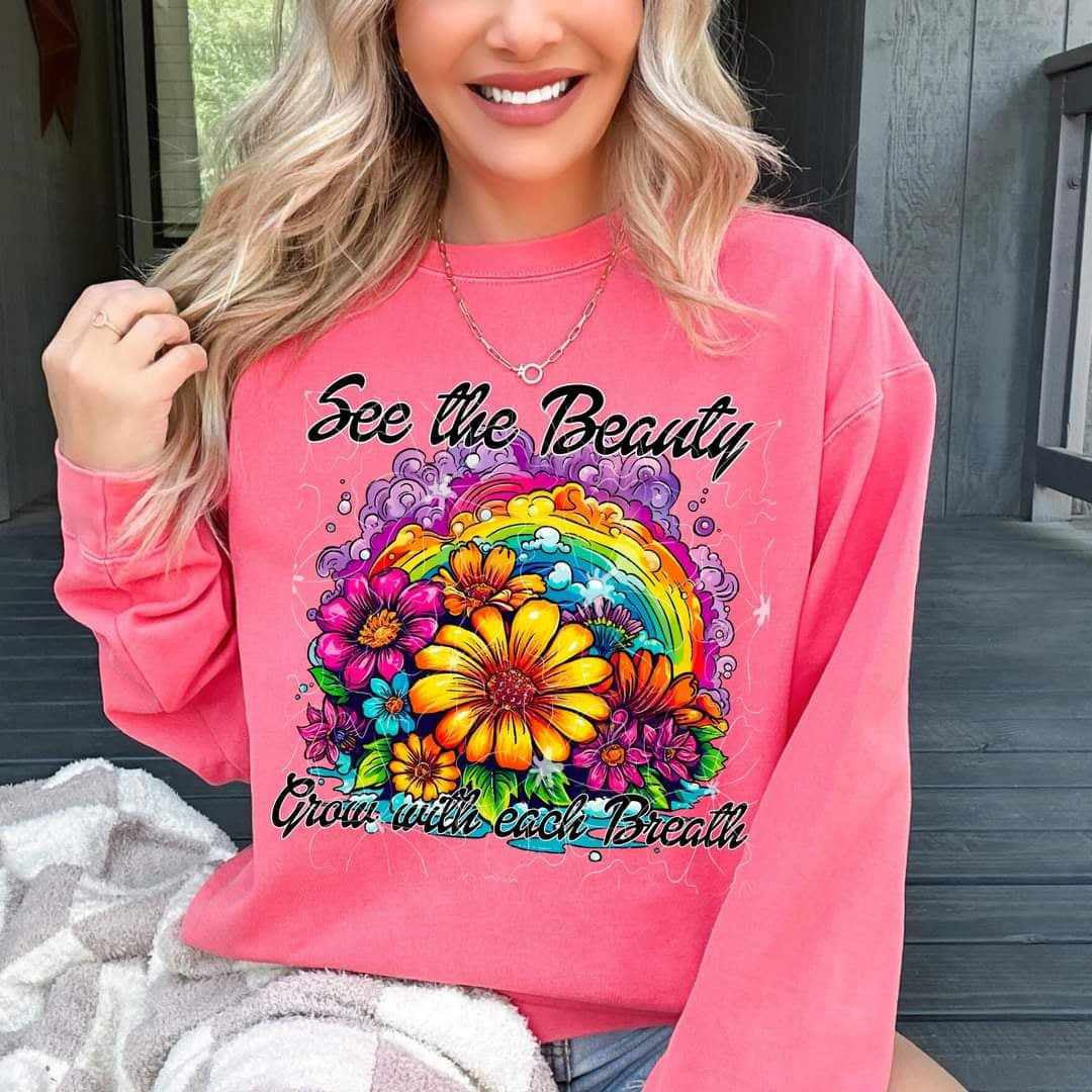 See the beauty grow with each breath (DDD) 65007 DTF transfer