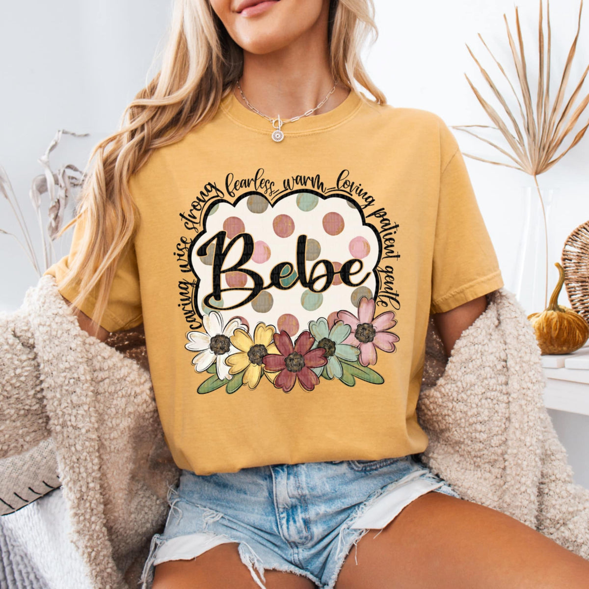 Bebe polka dot background (SDD) 91130 DTF transfer