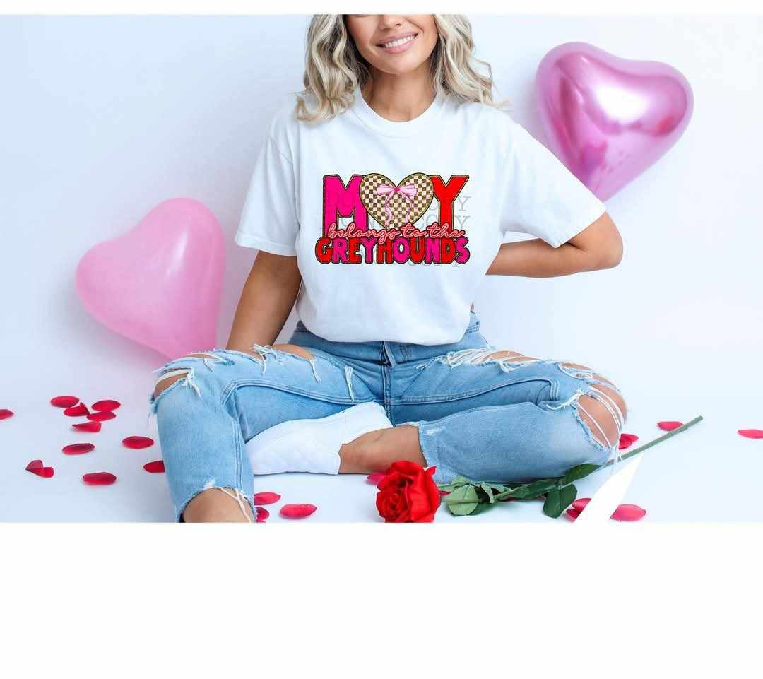 My heart belongs to the greyhounds (C’s) 79806 DTF transfer