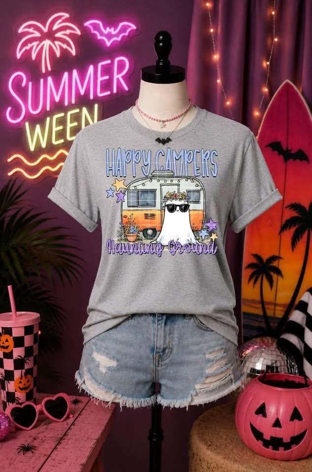 Happy campers haunting Sunday Special DTF transfer