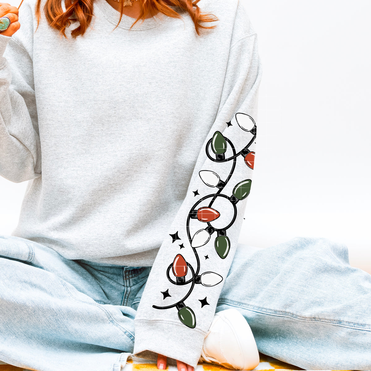 Very Merry Hot Mess (SLEEVE) BLACK stars CSC DTF Transfer