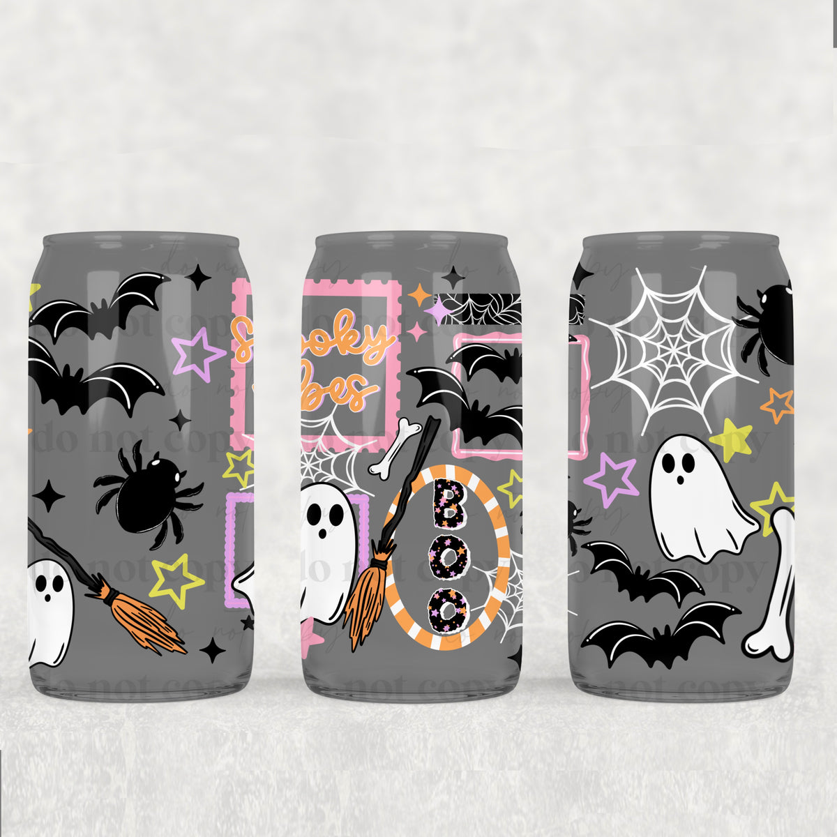 Spooky vibes colorful frames (CSC) UV DTF WRAP