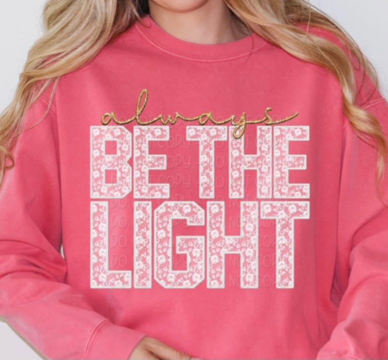 Always be the light white lace 92772 DTF transfer
